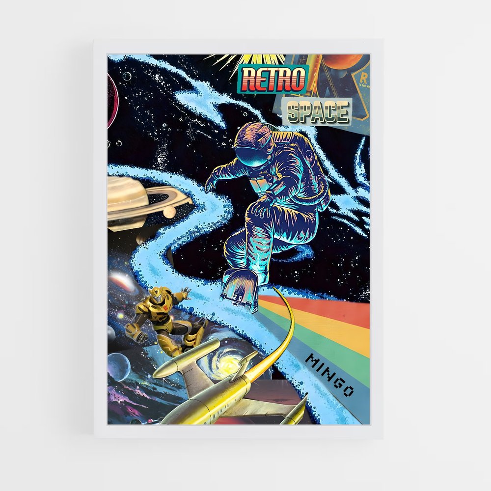 Poster Vintage cosmos énigmatique – affiche Espace rétro (vue 3)
